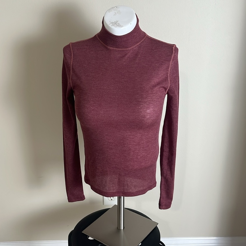 NWT Madewell Semi-Sheer Mockneck Tee